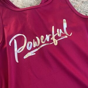 All In Motion Girls Maroon Tank.